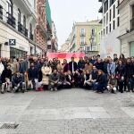 Acto de NNGG de Valladolid en el centro de la ciudad