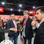 Nuria Rubio, Javier Alfonso Cedón, Carlos Martínez y Luis Tudanca, en la convención socialista de Sevilla