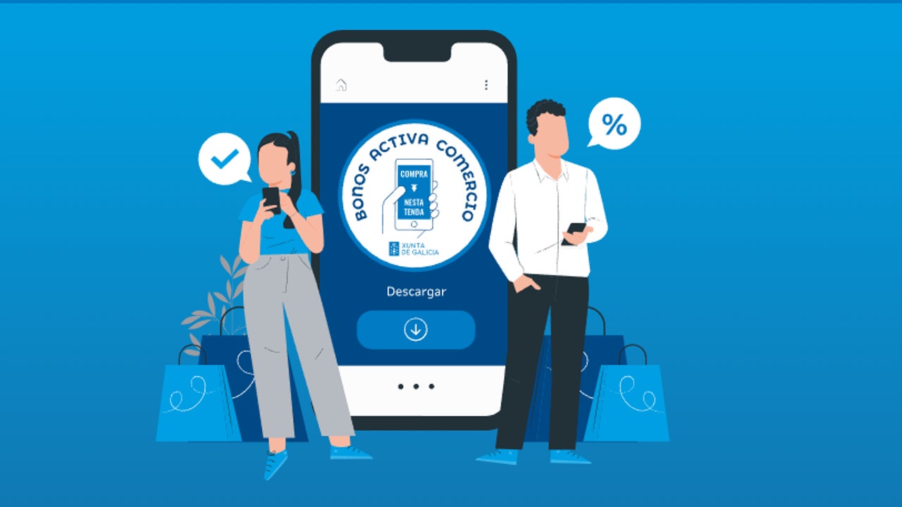 La Xunta de Galicia lanza el bono activo para dinamizar el comercio local La Xunta de Galicia lanza el bono activo para dinamizar el comercio local