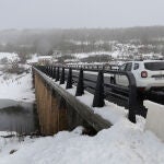 Nieve en el norte de la provincia de Palencia, en la imagen aspecto que presenta la CL 627 en el término de Vañes (Palencia)