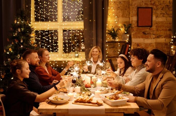 Cena de Navidad en familia