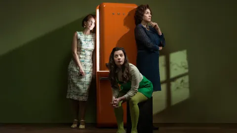Las tres actrices principales de "L'origen del món"