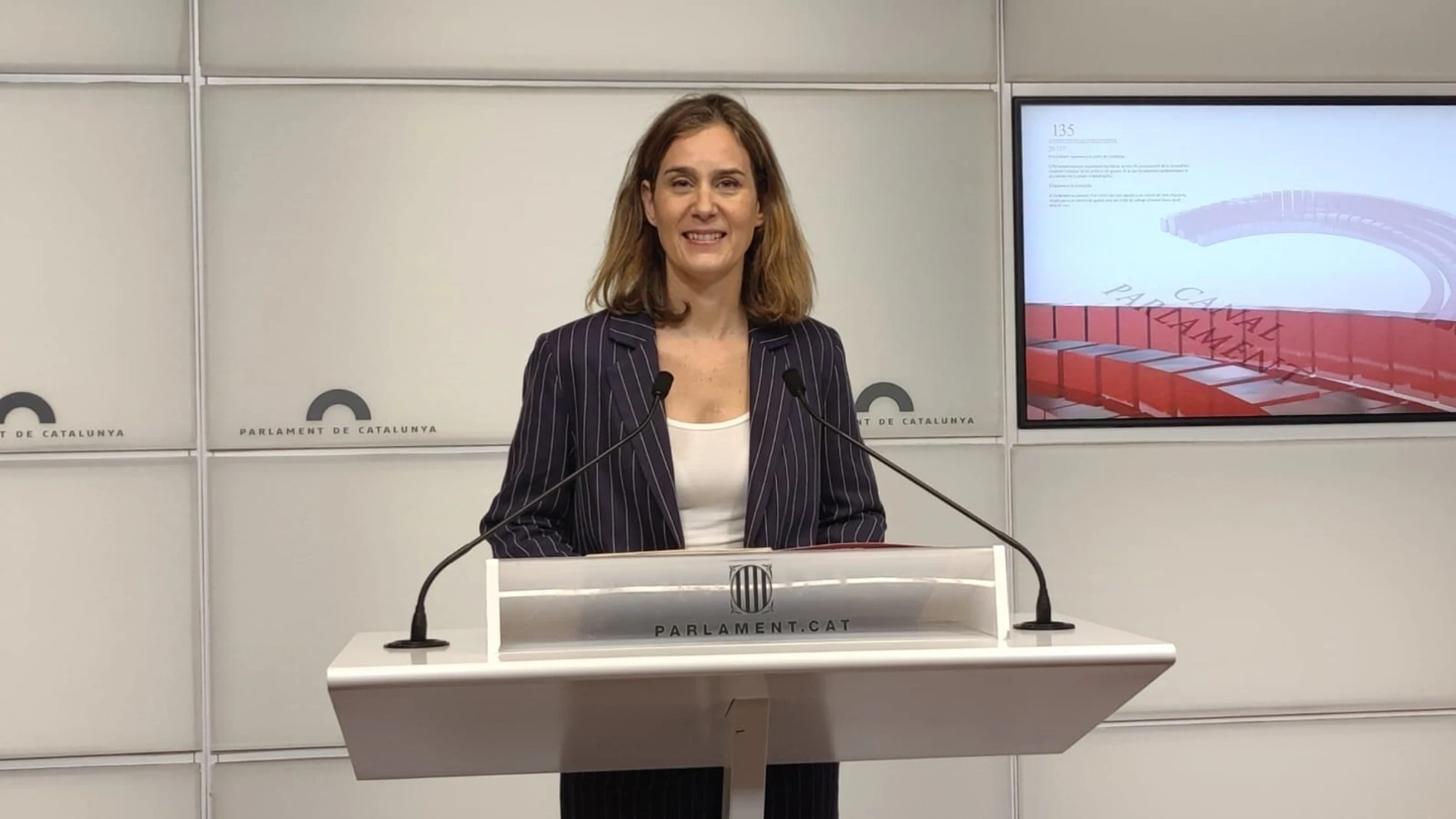 La líder de los Comuns en el Parlament, Jéssica Albiach, en rueda de prensa EUROPA PRESS 10/12/2024
