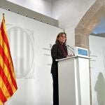 La portavoz del Govern, Sílvia Paneque, en la rueda de prensa posterior al Consell Executiu de este martes.