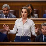 Cuca Gamarra, durante la sesión de control al gobierno en el Congreso de los Diputados. © Alberto R. Roldán /