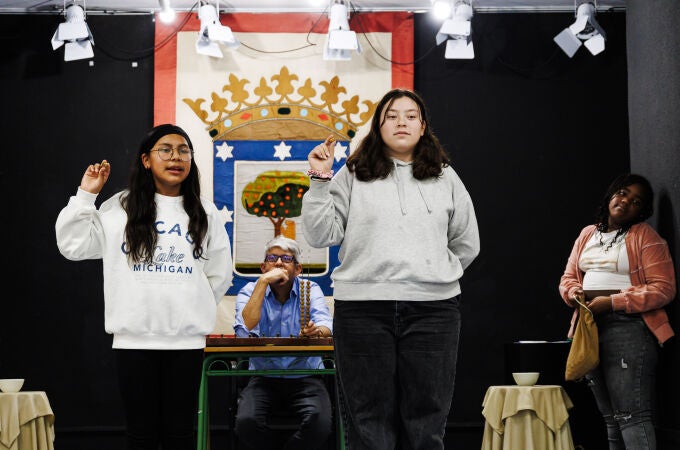 Ensayo de los niños de San Ildefonso previo al Sorteo Extraordinario de la Lotería de Navidad 2024