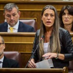 Míriam Nogueras del partido Junts per Catalunya, durante la sesión de control al gobierno en el Congreso de lo