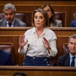 Cuca Gamarra, durante la sesión de control al gobierno en el Congreso de los Diputados. © Alberto R. Roldán /