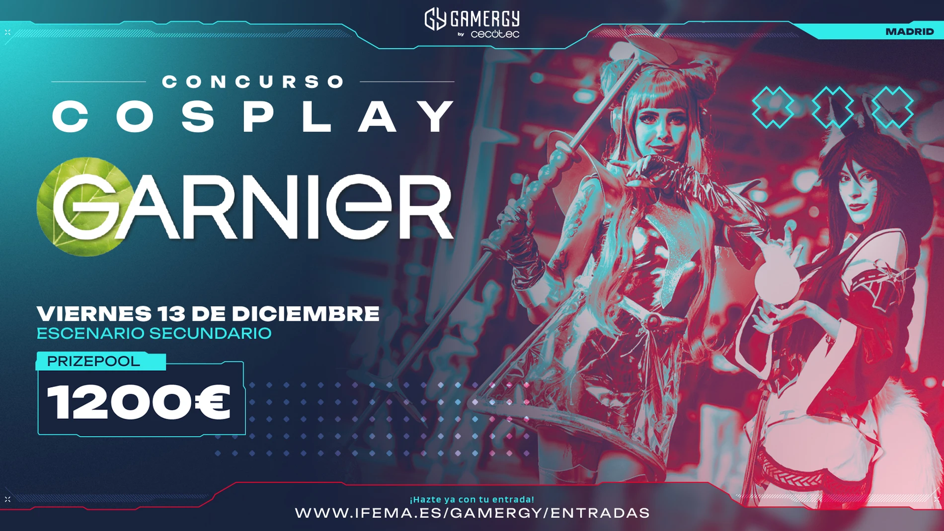 El Concurso Cosplay by Garnier llega a GAMERGY el próximo 13 de diciembre con más de 1.200 euros en premios