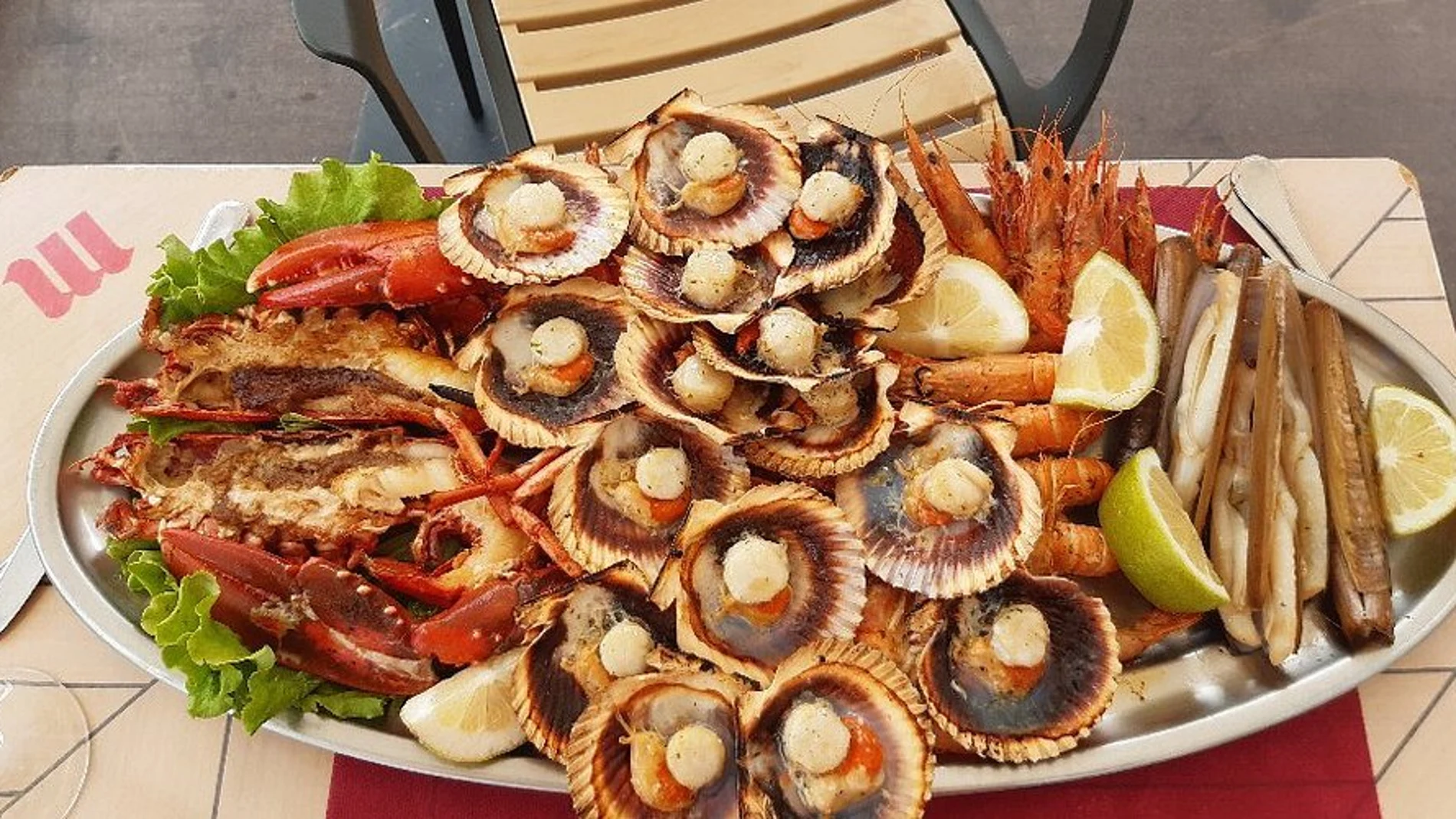 Plato de marisco en o Grove