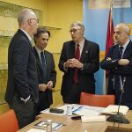 El secretario general de la Consejería de Agua, Agricultura, Ganadería y Pesca, Francisco González Zapater, en la reunión de la Junta de Gobierno de la CHS