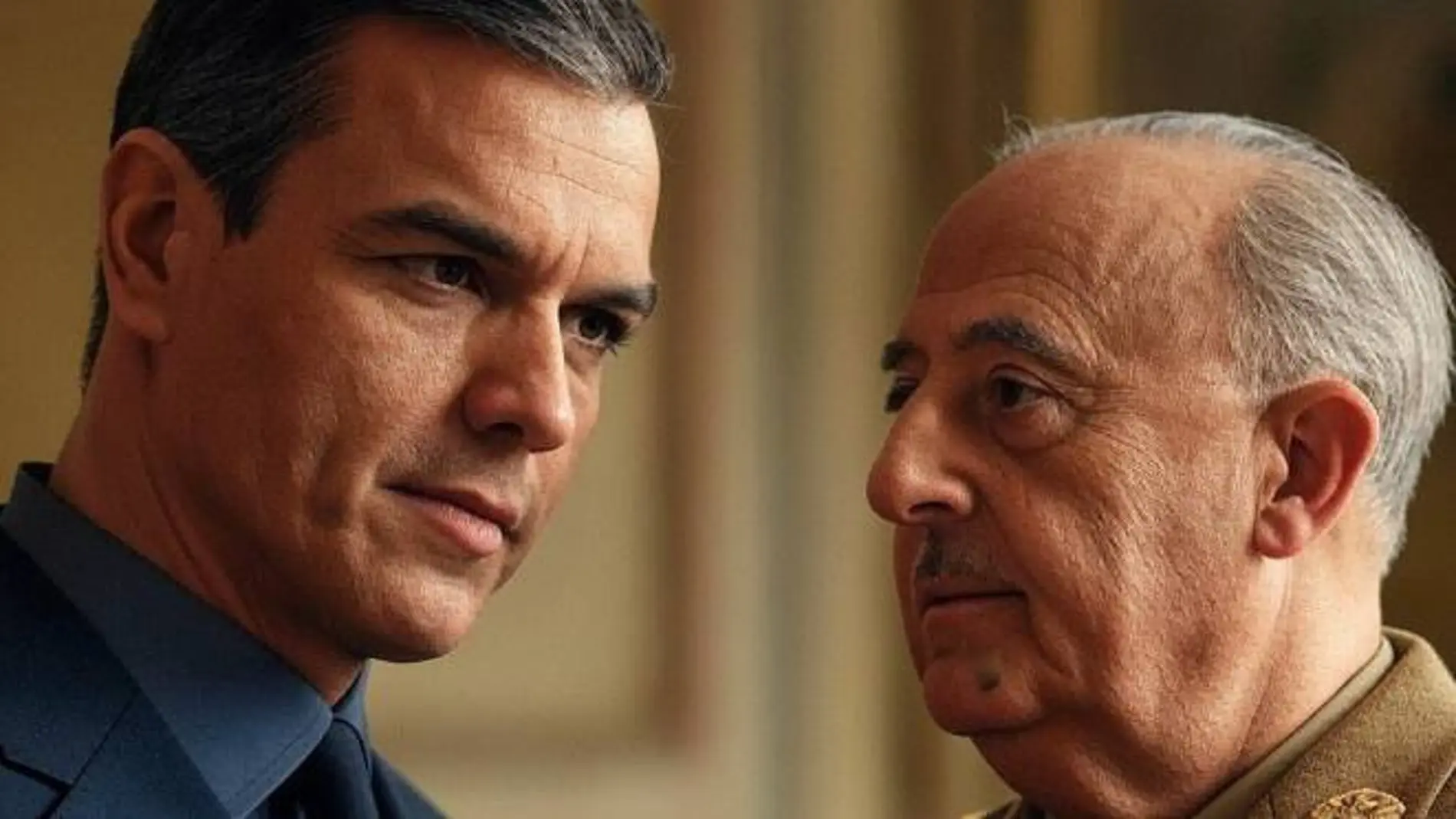 Pedro Sánchez y Francisco Franco en una imagen generada con la IA Grok de X.