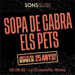 CATALUNYA.-Sopa de Cabra y Els Pets compartirán jornada en el Festival Sons del Món de Roses (Girona)