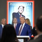 President-elect Donald Trump speaks during a Time magazine Person of the Year event at the New York Stock Exchange, Thursday, Dec. 12, 2024, in New York. 