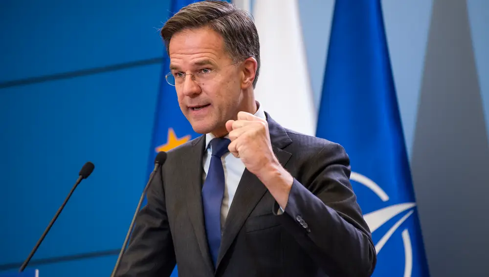 El secretario general de la OTAN, Mark Rutte, en un visita a Polonia