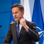 El secretario general de la OTAN, Mark Rutte, en un visita a Polonia