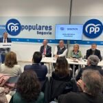 Junta directiva del PP de Segovia, presidido por Paloma Sanz