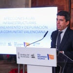 El presidente de la Generalitat valenciana, Carlos Mazón, comparece en el Palau de la Generalitat