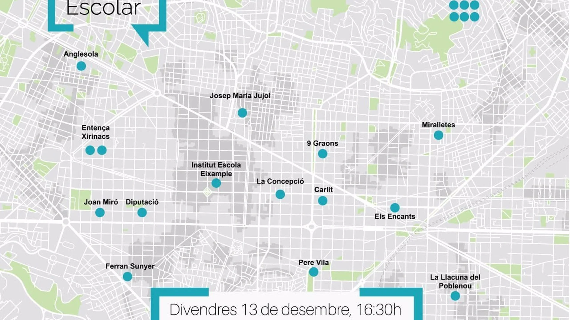 Revolta Escolar corta 23 calles de Barcelona para reclamar reducir el humo en entornos escolares