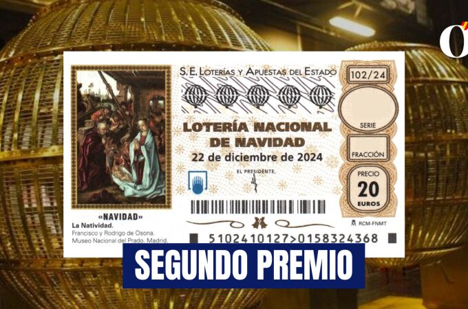 El segundo premio de la Lotería de Navidad 2024