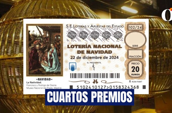 Los cuartos premios de la Lotería de Navidad 2023: comprueba tu número