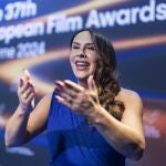 Spanish actor Karla Sofia Gascon, nominated in the European Actress category for 'Emilia Perez' arrives at the 37th European Film Awards at the Culture and Convention Center KKL in Lucerne, Switzerland, 07 December 2024. 