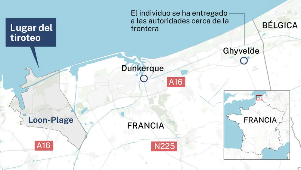 Tiroteo en Loon-Plage, Francia