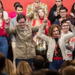 Óscar López y María Jesús Montero participan en un acto del PSOE en Alcorcón (Madrid)