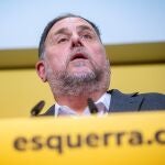 Oriol Junqueras durante la votación de la segunda vuelta del 30 Congreso Nacional de ERC, a 14 de diciembre de 2024, en Barcelona, Catalunya (España).