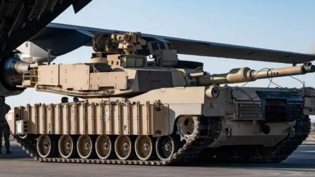 Un modelo del tanque estadounidense M1A2 fabricado para Taiwán