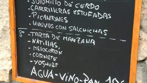 Menú en castellano en jun restaurante de Barcelona