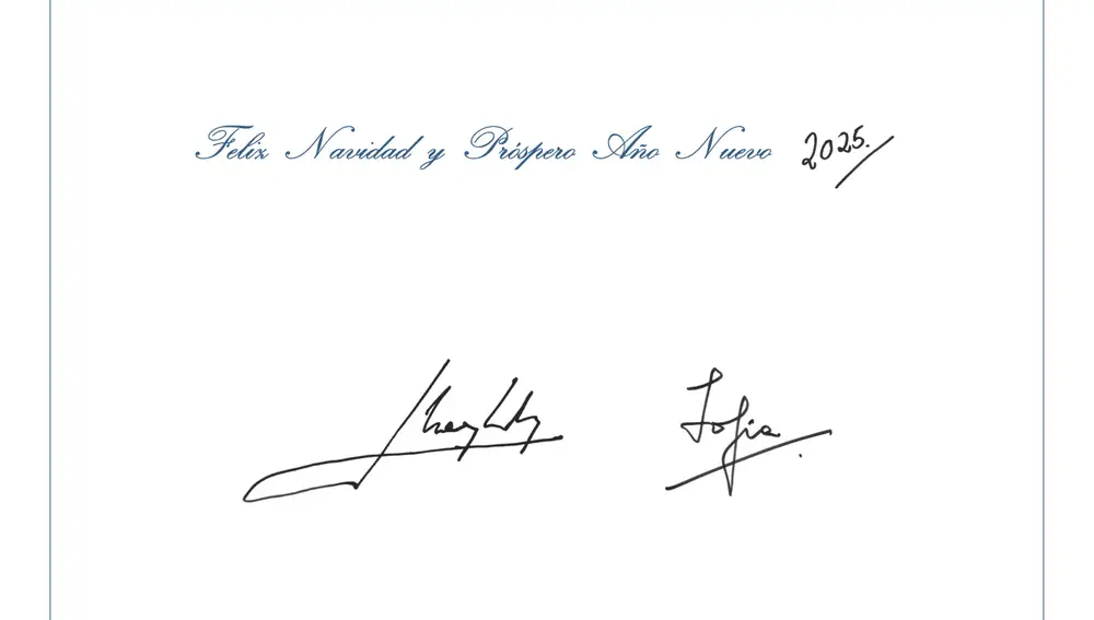La felicitación navideña de 2025 de Don Juan Carlos y la Reina Sofía