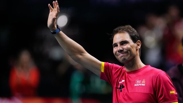 Nadal, en su despedida en el Martín Carpena malagueño