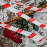 Memorial for Lieutenant General Igor Kirillov and his assistant at the blast site in Moscow 