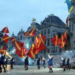 Ommegang es una procesión histórica que se celebra cada año para conmemorar la llegada de un español a Bélgica, y fue nombrada por la UNESCO Patrimonio de la Humanidad