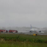 Un avión de Air Europa aterriza de emergencia en el Aeropuerto Internacional Silvio Pettirossi este jueves, en Luque (Paraguay)