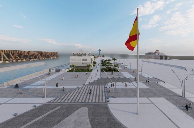 Render del proyecto de urbanización del acceso al Muelle de Levante