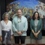 El presidente de Caja Rural del Sur, José Luis García-Palacios Álvarez, junto a representantes universitarios