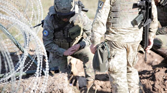 Militares ucranianos durante su formación en Burgos