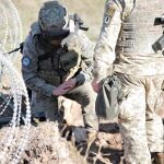 Militares ucranianos durante su formación en Burgos