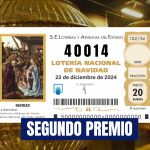 40014, segundo premio de la Lotería de Navidad 2024