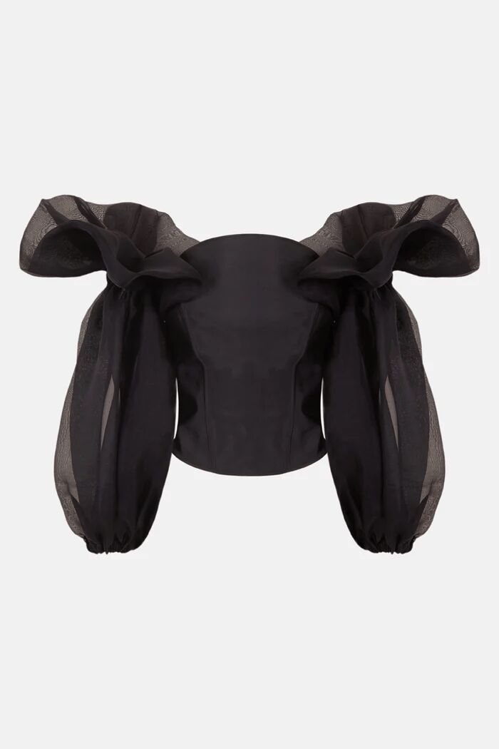 Corset negro con mangas