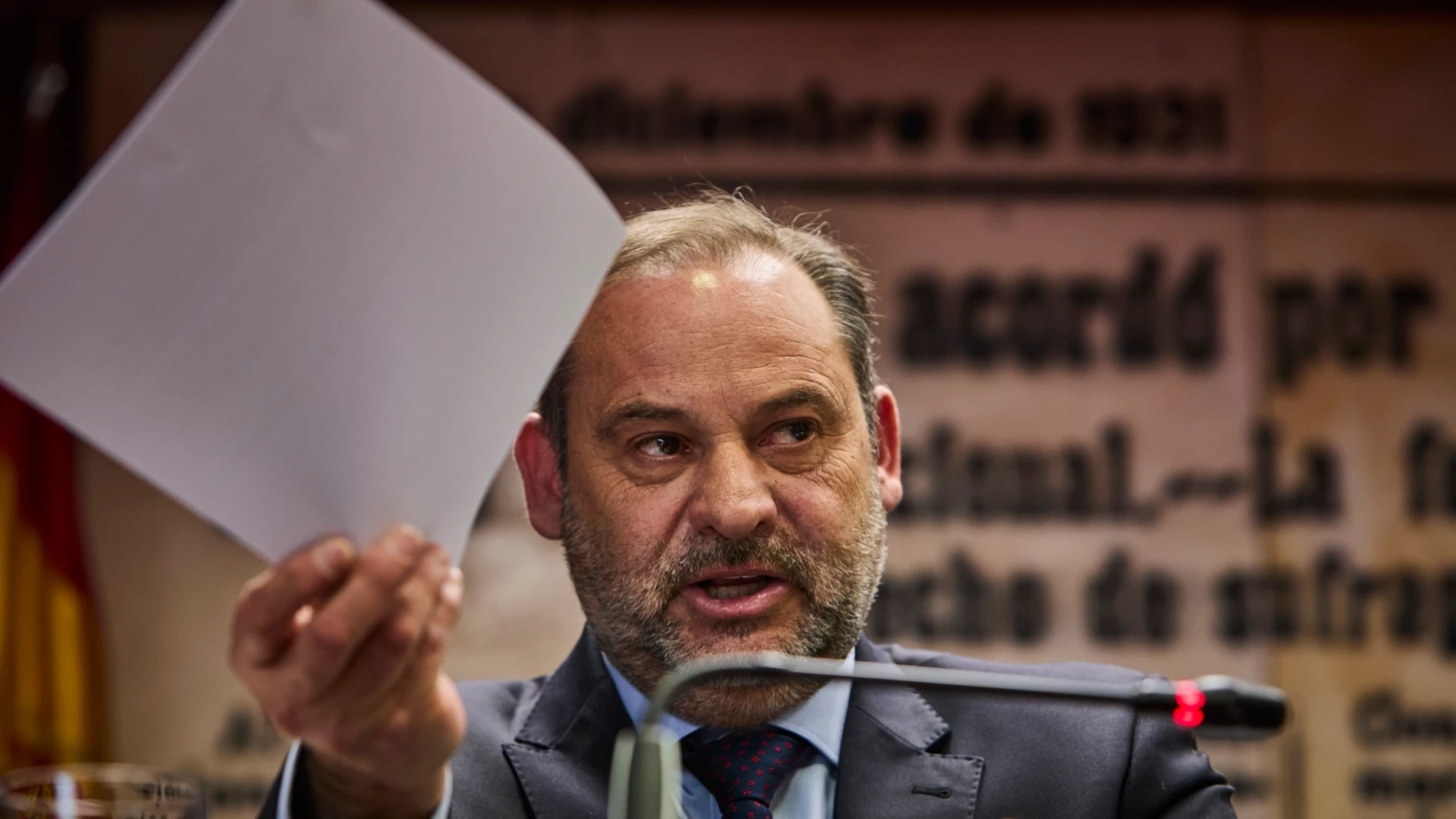 El exministro y ex secretario de Organización del PSOE José Luis Ábalos comparece este lunes ante la comisión de investigación del caso Koldo del Senado.