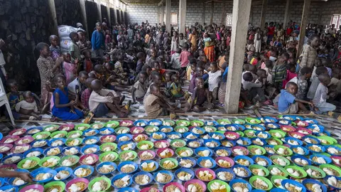 Campo de refugiados en el Congo