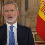 Felipe VI, durante el mensaje de Navidad de 2024