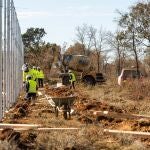 Instalación de cercos para el lince ibérico en Astudillo (Palencia)