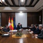 Mañueco preside la reunión junto a Benjamín Castro en presencia de Luis Miguel González Gago, Rocío Lucas y Ángel Luis Barrigón