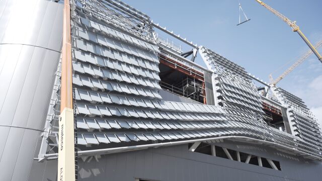 El Roig Arena de Valencia tendrá 8.600 lamas cerámicas con textura de balón de baloncesto