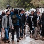 El presidente del Gobierno, Pedro Sánchez, durante su visita a una zona afectada por la DANA, a 3 de noviembre de 2024, en Paiporta, Valencia, Comunidad Valenciana (España). 