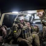 Injured Ukrainian servicemen arrive from the battlefield at Medical Service "Ulf" of the 108th Separate Battalion "Da Vinci Wolves" on Pokrovsk direction, Ukraine, Dec. 23, 2024. 